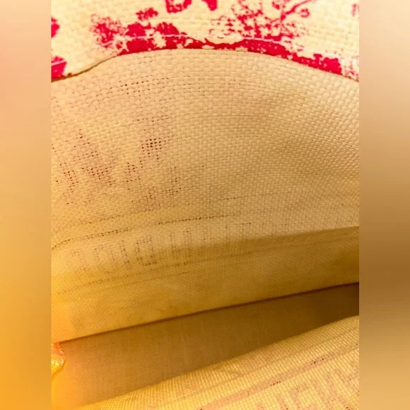 Christian Dior GWP Red Dioriviera Straw Tote Bag - Picture 5 of 10